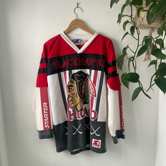 Vintage black hawks sweater jersey - Picture 1 of 3